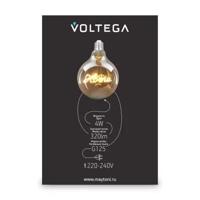 Светодиодная лампа Voltega 271, коллекция Сети.Лампы, шар 4Вт 2500K 3