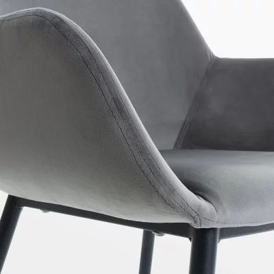 Стул с подлокотниками Konna 59X52X83 CM серый 4