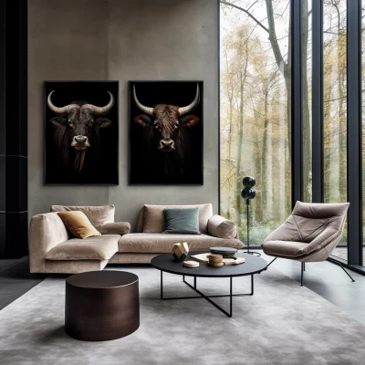 Набор из двух постеров на холсте Young Yaks 75X105 / 75X105 CM 4
