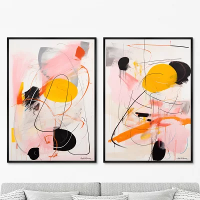 Набор из двух постеров на холсте The Breakfast 75X105 / 75X105 CM 8