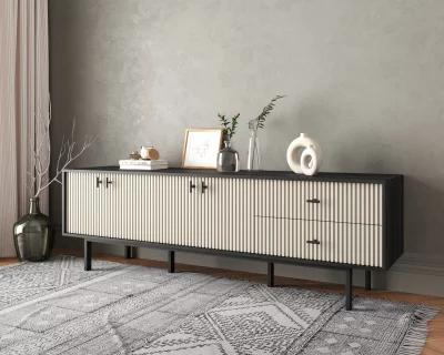 Комод с четырьмя дверками и двумя ящиками Emerson 190X45X60 CM 4