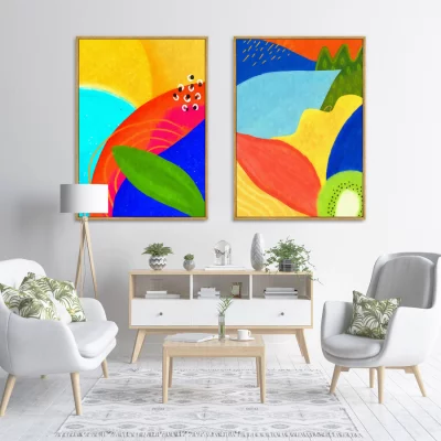 Диптих на холсте Landscape etude 75X105 / 75X105 CM 4