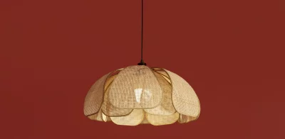 Подвесной светильник Cocoon черный, ротанг 13
