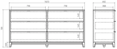Комод Case 157X45X78 CM 7