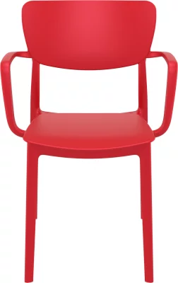 Стул пластиковый Lisa 53X54X82 CM красный 4