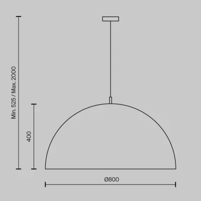 Подвесной светильник Купол 80X80X200 CM 3