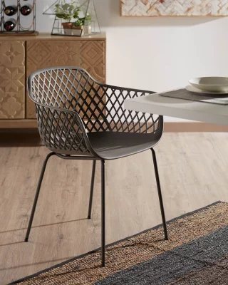 Стул на стальном каркасе Quinn 60X55X80 CM тёмно-серый 5