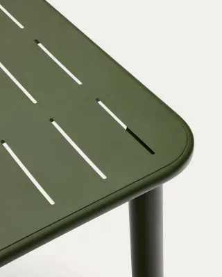 Набор: стол и 4 штабелируемых стула Brai из зелёной оцинкованной стали 180X90 CM 3