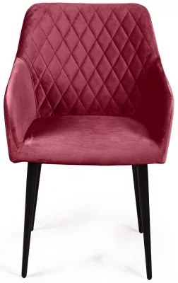 Стул с подлокотниками Robert 55X58X83 CM винно-красный  3