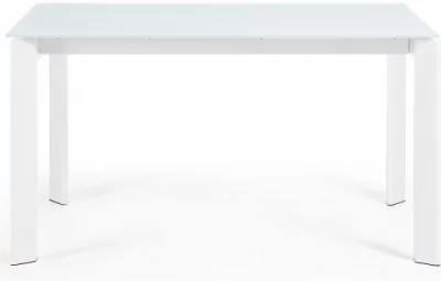 Раскладной стол Atta 140-200X90X76 CM с стеклянной белой столешницей 3