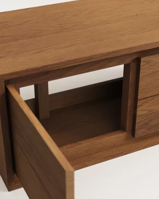Мебель для ванной из массива тика с отделкой под орех 90X45 CM 4