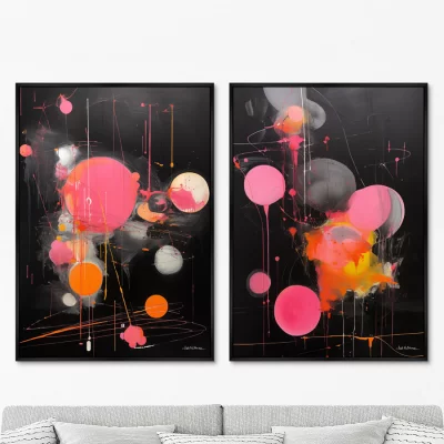 Набор из двух постеров на холсте Universe planetary motion 75X105 / 75X105 CM 8