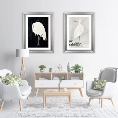 Диптих Egrets in the rain 61X81 / 61X81 CM 5