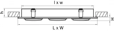 Встраиваемый светильник Singo 28X10X5 CM 3