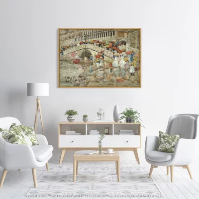 Постер на холсте Umbrellas in the Rain 105X75 CM 3