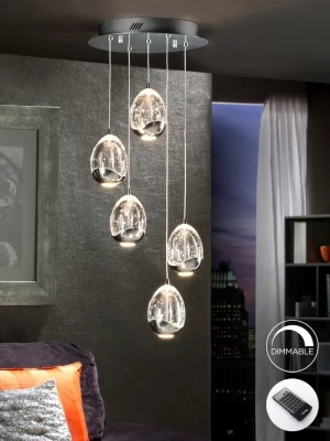 Люстра Rocio LED 5L DIM хром 30X30X80 CM 5