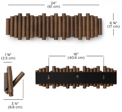 Вешалка настенная Picket 61X3X17 CMM 11