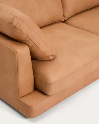 Четырехместный диван Gala из коричневой кожи 300X105X87 CM 5