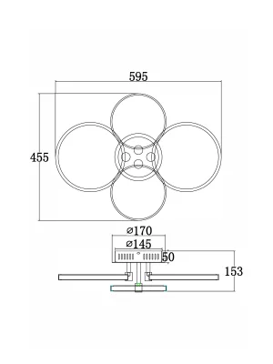 Потолочный LED-светильник 595X455X153 MM 3