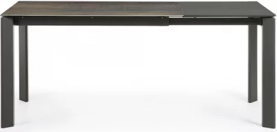 Раскладной стол Atta 120-180X80X76 CM с имитацией состаренного метала серый 4
