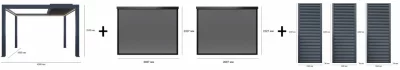 Пергола биоклиматическая моторизованная 150 Series 400X300X250 CM 3