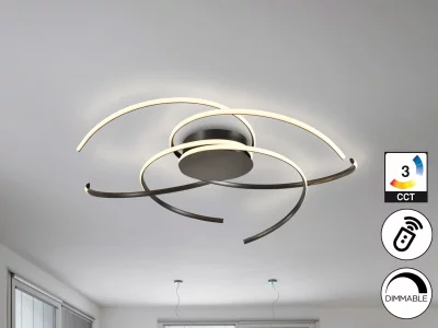 Большой потолочный светильник Cadence черный 100X25X100 CM 6