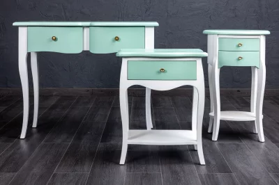 Тумба Fleur de Luar 55X37X64 CM Blanc Mint 7
