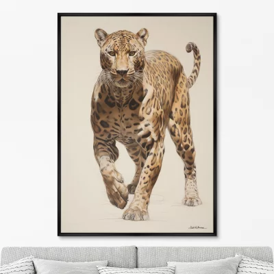 Постер на холсте Leopards Hunt 75X105 CM 6