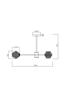 Люстра FR5328CL-06B 75X75X37 CM 6