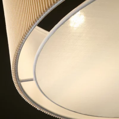 Подвесной светильник Pleating бежевый, хром, 3 плафона 4