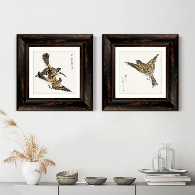 Диптих Japanese Yellow-throated Bunting 36X36 / 36X36 CM 5