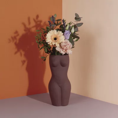 Ваза для цветов body, black, 23 см 5