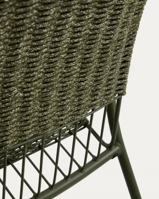Штабелируемое кресло Atrani из оцинкованной стали и зелёного шнура 75X77X76 CM 5