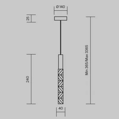 Подвесной светильник Selemo 4X4X37 CM 5