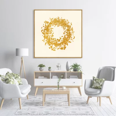 Постер на холсте Autumn leaf fall 105X105 CM 3