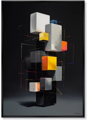 Набор из двух постеров на холсте Disassembled colors 75X105 / 75X105 CM 3