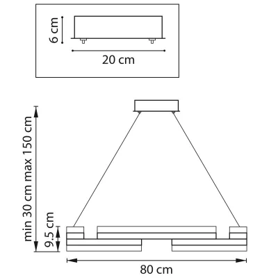 Подвесная люстра Rotonda 80X80X90 CM 7
