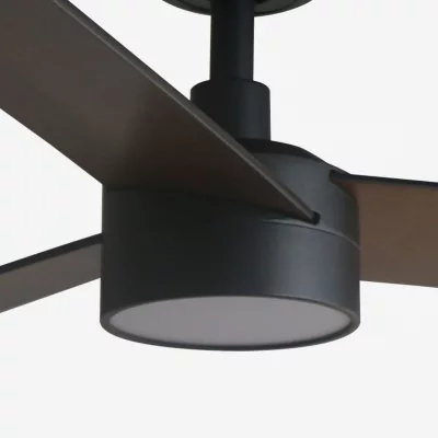 Потолочный вентилятор RUDDER L 3 Ш1320 черный/орех 3 P LED DIM TUYA 132 CM 3