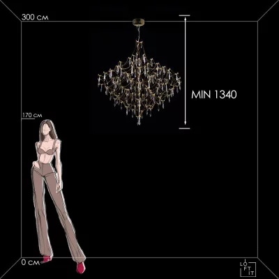 Подвесная люстра Mira 100X100X120 CM 7