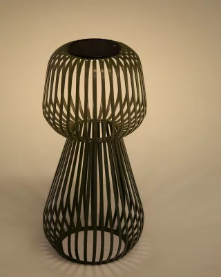 Зелёный металлический солнечный настольный светильник Reiba 20X20X42 CM 5