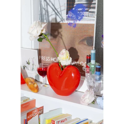 Ваза для цветов love, 15,5 см, красная 9
