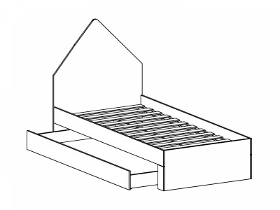 Кровать Campi light 96,5X205,5X117,5 CM 5