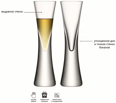 Набор из 2 бокалов для ликёра Moya 50 ml 6