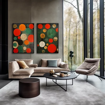 Набор из двух постеров на холсте Planets of color 75X105 / 75X105 CM 4