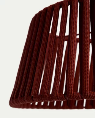 Плафон для потолочного светильника Aldet терракотовый из плоского шнура Ø46 CM 5