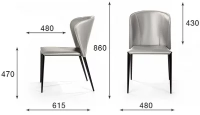 Стул Albert 47X62X85 CM серого цвета 6