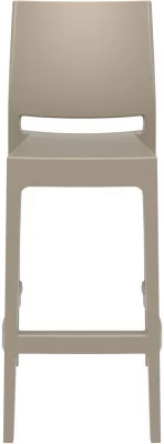 Стул пластиковый барный Maya 45X51X108 CM бежевый 4