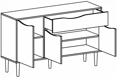 Тумба Like 133X40X81 CM 3
