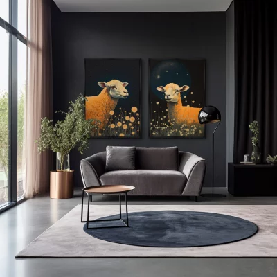 Набор из двух постеров на холсте Date under the stars  75X105 / 75X105 CM 4