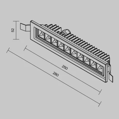 Уличный потолочный светильник Призрак 28X5.2X5.7 CM 12